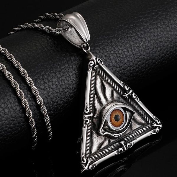 hip hop mens caste stainless steel jewelry accessories personality triangle eye pendant necklace for men women dropshipping gift, Silver
hip hop mens caste stainless steel jewelry accessories personality triangle eye pendant necklace for men women dropshipping gift, Silver