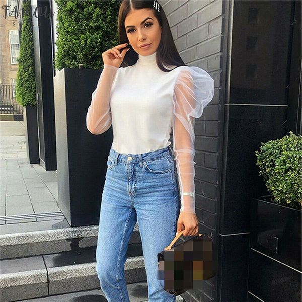 new womens ladies blouse long puff sleeve organza shirt elegant white black mesh tee casual high neck clothing
new womens ladies blouse long puff sleeve organza shirt elegant white black mesh tee casual high neck clothing