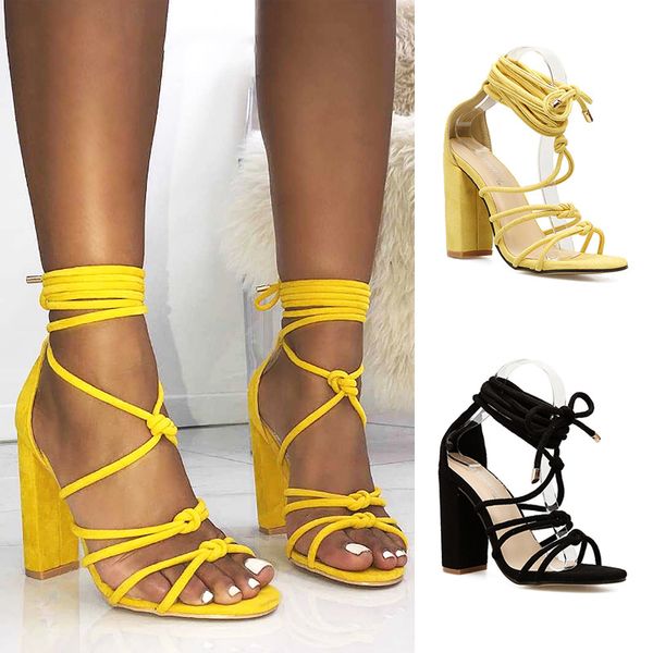 european style 2020 summer new cross-lace-up chunky-heel high heels shoes large size sandals womens wild fashion, Black
european style 2020 summer new cross-lace-up chunky-heel high heels shoes large size sandals womens wild fashion, Black