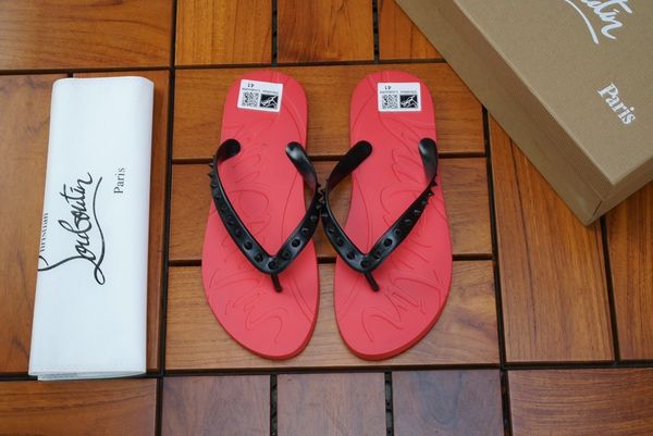 designer slipper beach slides studs red bottom loubi flip flat men's slide non-slip summer outdoor boy slippers flip flops with box, Black
designer slipper beach slides studs red bottom loubi flip flat men's slide non-slip summer outdoor boy slippers flip flops with box, Black