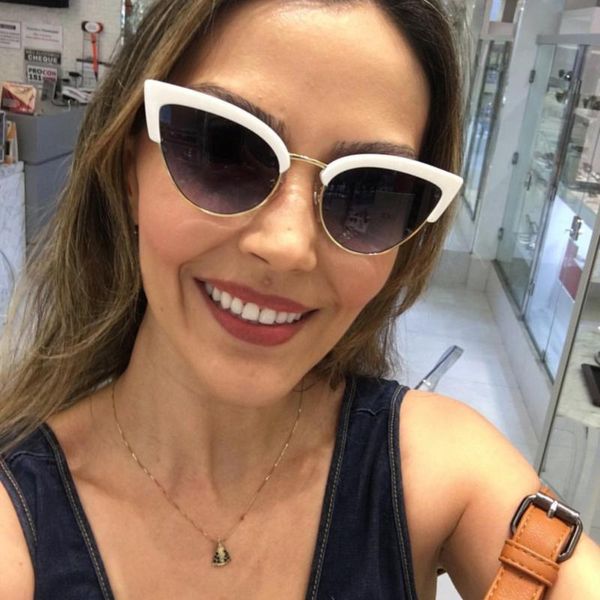 kachawoo trending half frame sunglasses for women white black cat eye sun glasses female selling gift items
kachawoo trending half frame sunglasses for women white black cat eye sun glasses female selling gift items