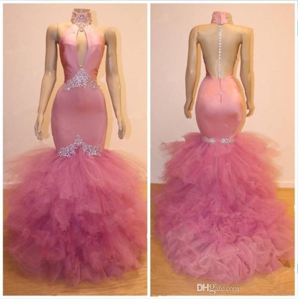 high neck prom dresses pink satin lace appliques cocktail party gowns tiered skirts floor length formal evening dresses robes de soiree, Black;red
high neck prom dresses pink satin lace appliques cocktail party gowns tiered skirts floor length formal evening dresses robes de soiree, Black;red