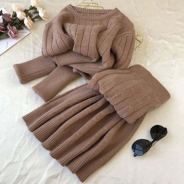 thick knitted suit women spring autumn sweater + skirt women's loose fashion knitted skirt suit twopiece sets womens sets, White
thick knitted suit women spring autumn sweater + skirt women's loose fashion knitted skirt suit twopiece sets womens sets, White