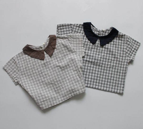 2020 summer children cotton linen blouses korean style short-sleeved toddlers kids loose shirts, White;black
2020 summer children cotton linen blouses korean style short-sleeved toddlers kids loose shirts, White;black