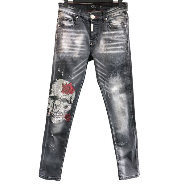 starbags pp original skull german four season jeans popular embroidered leather label casual slim blue elastic pants mid waist
starbags pp original skull german four season jeans popular embroidered leather label casual slim blue elastic pants mid waist