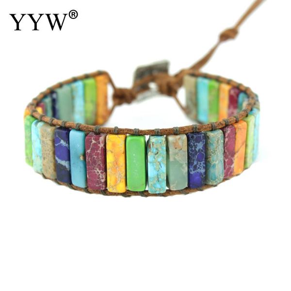 yyw natural stone handmade multi color chakra bracelet jewelry tube beads leather wrap bracelet creative gifts couples bracelets, Black
yyw natural stone handmade multi color chakra bracelet jewelry tube beads leather wrap bracelet creative gifts couples bracelets, Black