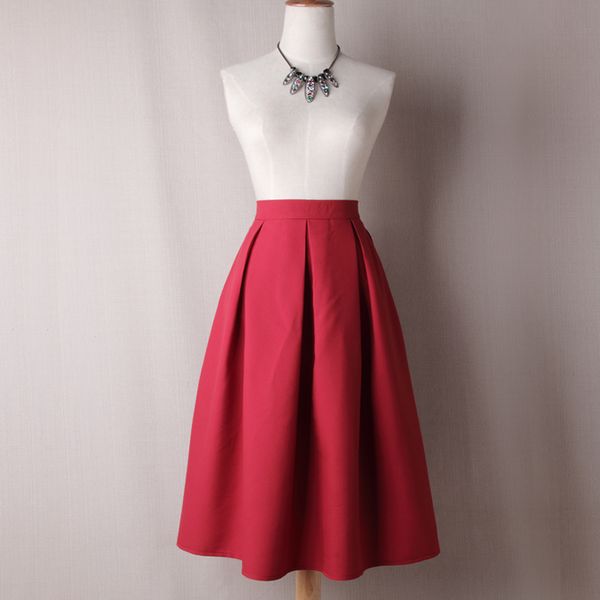 women high waist pleated skirts summer autumn vintage knee length office workwear solid ball gown party skirt plus size, Black;gray
women high waist pleated skirts summer autumn vintage knee length office workwear solid ball gown party skirt plus size, Black;gray