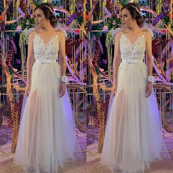 aline tulle v-neck with split and sash sleeveless evening dresses floor length prom dress sleeveless pageant gowns, Black
aline tulle v-neck with split and sash sleeveless evening dresses floor length prom dress sleeveless pageant gowns, Black