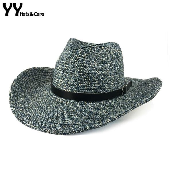 yy summer sun hat men western cowboy cap men belt panama jazz cap wide brim beach sunhats hombres para sombrero mexicano sh20004, Blue;gray
yy summer sun hat men western cowboy cap men belt panama jazz cap wide brim beach sunhats hombres para sombrero mexicano sh20004, Blue;gray