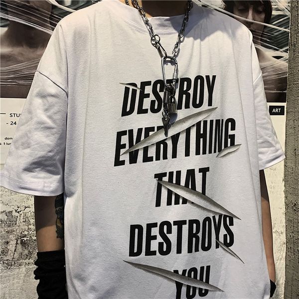 letter print t-shirt harajuku men women t shirt punk grunge graphic tshirt ulzzang korean tee clothes hip hop streetwear, White;black
letter print t-shirt harajuku men women t shirt punk grunge graphic tshirt ulzzang korean tee clothes hip hop streetwear, White;black