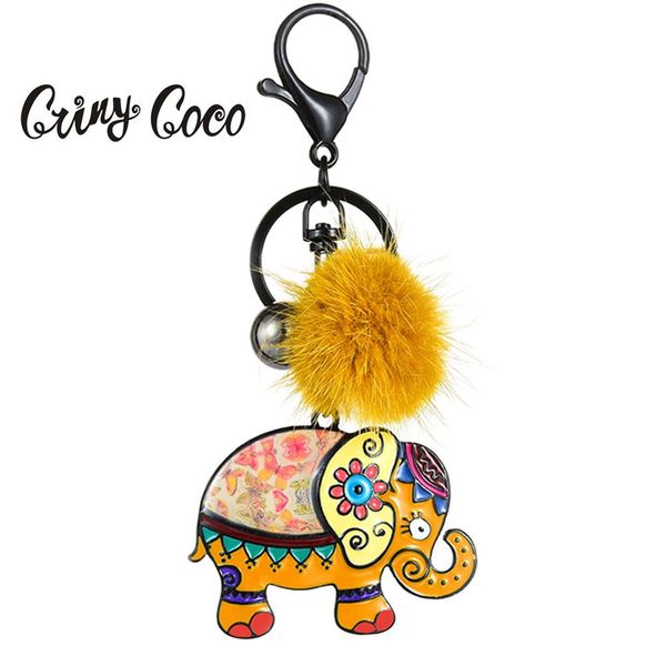 cring coco jewelry cute elephant key chain car motorcycle keyring for women men's yellow enamel animal alloy pompon keychains, Silver
cring coco jewelry cute elephant key chain car motorcycle keyring for women men's yellow enamel animal alloy pompon keychains, Silver