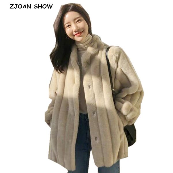 2019 winter stand collar hairy shaggy faux fur coat khaki vintage lantern sleeve furry faux fur women jacket loose outerwear, Black
2019 winter stand collar hairy shaggy faux fur coat khaki vintage lantern sleeve furry faux fur women jacket loose outerwear, Black