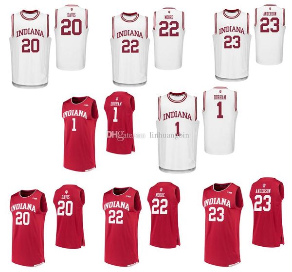 aljami durham stitched men's indiana hoosiers clifton moore de'ron davis damezi anderson white red college basketball jersey, Black
aljami durham stitched men's indiana hoosiers clifton moore de'ron davis damezi anderson white red college basketball jersey, Black