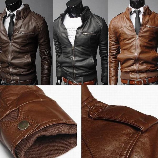 men biker motorcycle stand collar cafe racer distressed pu leather casual jacket leather jacket men 2018 autumn winter new, Black
men biker motorcycle stand collar cafe racer distressed pu leather casual jacket leather jacket men 2018 autumn winter new, Black