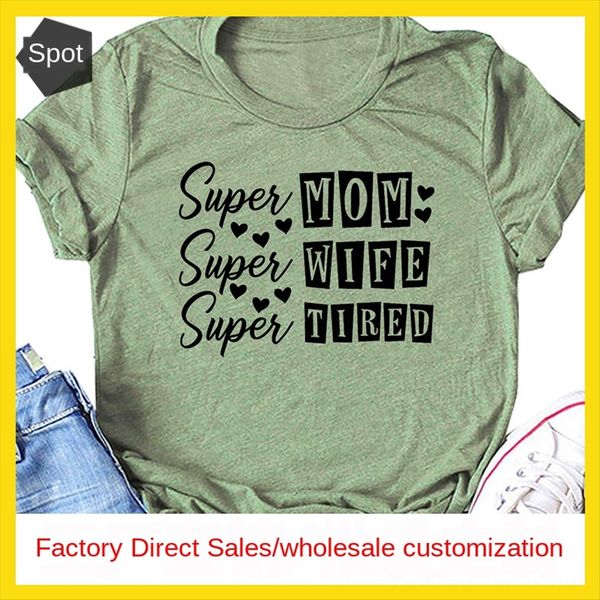 mom wife tired women's casual letter short-sleeved t-shirt mom super wife super tired women's casual letter short-sleeved t-shirt, White
mom wife tired women's casual letter short-sleeved t-shirt mom super wife super tired women's casual letter short-sleeved t-shirt, White
