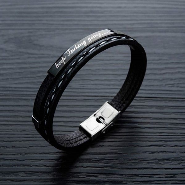 multilayer bracelet mens multi layer leather bracelets for men women motivational stainless steel bangles personalized pulseira, White
multilayer bracelet mens multi layer leather bracelets for men women motivational stainless steel bangles personalized pulseira, White