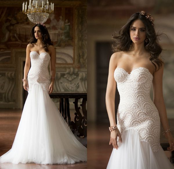 2019 lace mermaid wedding dresses sweetheart appliqued sweep train country boho wedding dress custom made plus size vestido de novia, White
2019 lace mermaid wedding dresses sweetheart appliqued sweep train country boho wedding dress custom made plus size vestido de novia, White