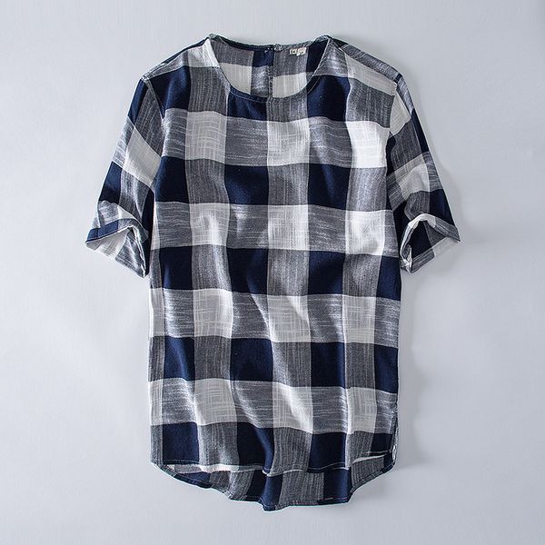 men's t-shirts summer cotton linen shirts short sleeves t-shirt fashion plaid tee t shirt o neck tees casual tshirt men ts-413, White;black
men's t-shirts summer cotton linen shirts short sleeves t-shirt fashion plaid tee t shirt o neck tees casual tshirt men ts-413, White;black