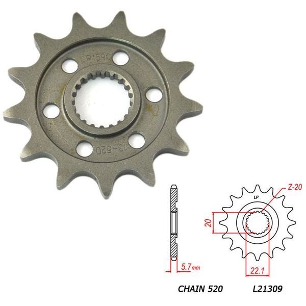 lopor 520 13t 14t motorcycle sporocket for yamaha yz125 wr250 yz250 stroke wr250 f-z 250 ec 300 ec 450
lopor 520 13t 14t motorcycle sporocket for yamaha yz125 wr250 yz250 stroke wr250 f-z 250 ec 300 ec 450