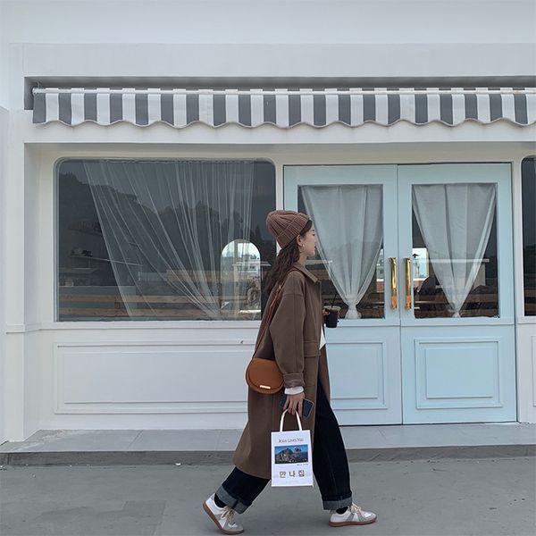 последние ретро отворот средней длиной шерстяное пальто для женщин зима 2019 корейского шерстяного пальто для женщин wt29500, Black 
последние ретро отворот средней длиной шерстяное пальто для женщин зима 2019 корейского шерстяного пальто для женщин wt29500, Black