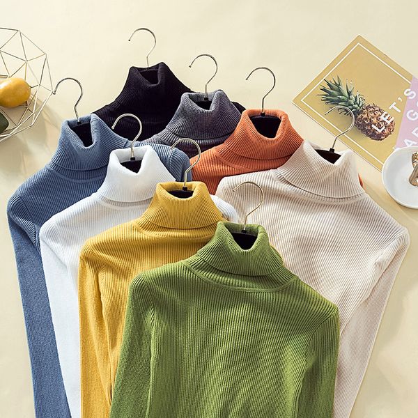 casual knitwear autumn winter clothes women jumper sweaters pull femme pullover turtleneck sweater women solid basic slim, White;black
casual knitwear autumn winter clothes women jumper sweaters pull femme pullover turtleneck sweater women solid basic slim, White;black