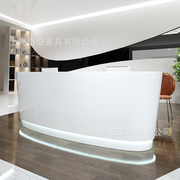 

early education reception desk arc company welcome white paint office desk beauty salon cashier small bar