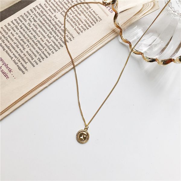 fashion ins vintage gothic punk style gold coin necklace korea letter pendeloque clavicle chain two-sided choker jewelry bijoux, Silver
fashion ins vintage gothic punk style gold coin necklace korea letter pendeloque clavicle chain two-sided choker jewelry bijoux, Silver