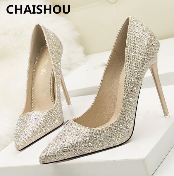 chaishou 2019 fashion women's elegant thin high heels pumps lady diamond female pointed party wedding shoes b-68, Black
chaishou 2019 fashion women's elegant thin high heels pumps lady diamond female pointed party wedding shoes b-68, Black