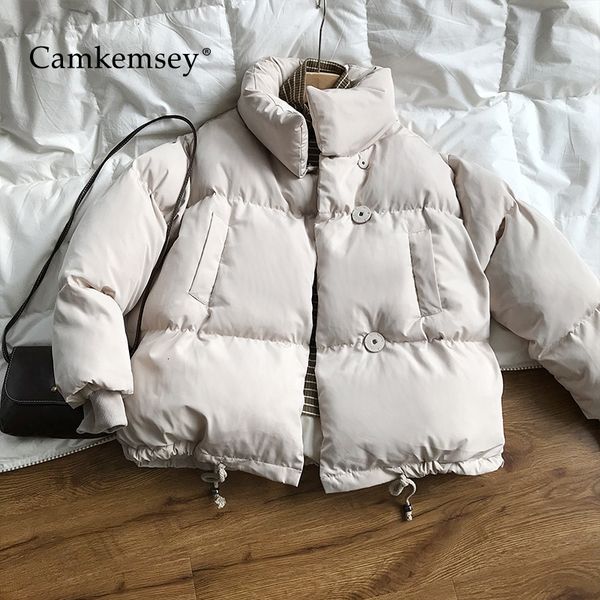 camkemsey thicken women parkas 2018 new casual turtleneck loose down jacket female warm cotton padded winter coat women y190926, Black;white 
camkemsey thicken women parkas 2018 new casual turtleneck loose down jacket female warm cotton padded winter coat women y190926, Black;white