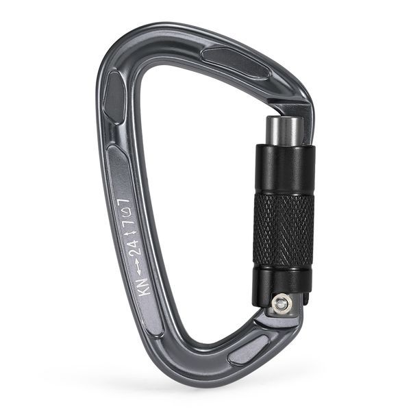 24kn screw locking gate carabiner heavy duty d-shape buckle pack d-ring carabiner climbing rappelling hammock locking clip
24kn screw locking gate carabiner heavy duty d-shape buckle pack d-ring carabiner climbing rappelling hammock locking clip