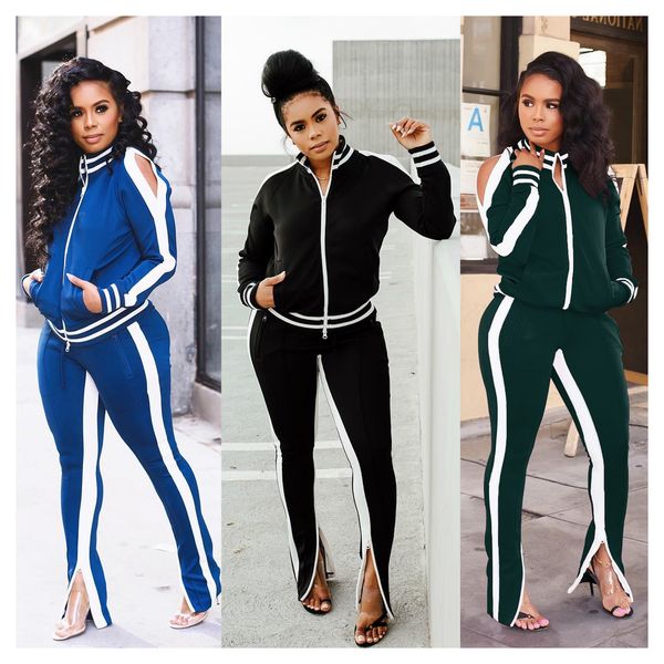 women designer tracksutis 2019 fashion two piece sets sport style womens long sleeve clothing set luxury tracksuits, White
women designer tracksutis 2019 fashion two piece sets sport style womens long sleeve clothing set luxury tracksuits, White