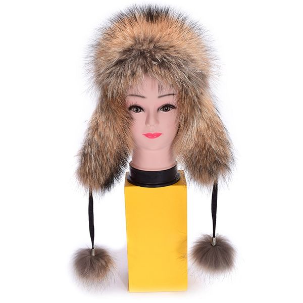 luxury winter ladies' genuine real raccoon fur bomber hat women's fur cap headgear vf7027, Blue;gray
luxury winter ladies' genuine real raccoon fur bomber hat women's fur cap headgear vf7027, Blue;gray