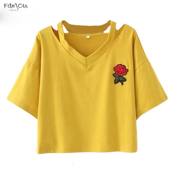 Merry Pretty Fashion Colors New 8 Women Crop Tops Floral Rose Embroidery T-Shirts Femme Hollow Out Sweet Cotton T-Shirts
Merry Pretty Fashion Colors New 8 Women Crop Tops Floral Rose Embroidery T-Shirts Femme Hollow Out Sweet Cotton T-Shirts