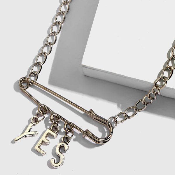 just feel fashion punk safety pin pendant necklace for women personality silver color letter necklace creative jewelry gifts
just feel fashion punk safety pin pendant necklace for women personality silver color letter necklace creative jewelry gifts