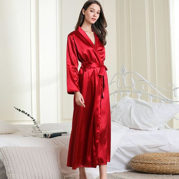 new silk kimono robe women bathrobe womens wedding bridesmaid robes long robes satin robe ladies dressing gowns, Black;red
new silk kimono robe women bathrobe womens wedding bridesmaid robes long robes satin robe ladies dressing gowns, Black;red