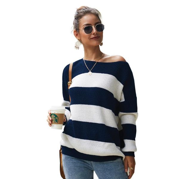 striped autumn winter women sweater woman sweater european style knit pullover long sleeve top, White;black
striped autumn winter women sweater woman sweater european style knit pullover long sleeve top, White;black