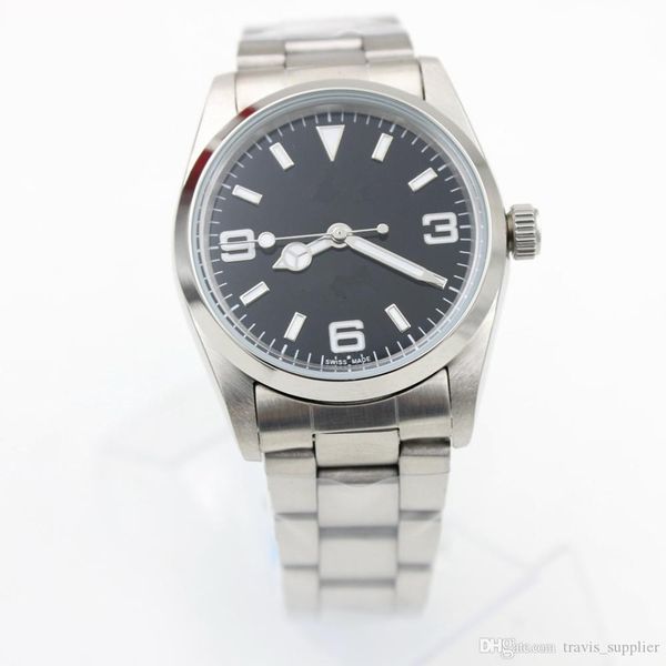 2019 mens watches 40mm black dial luminous mark mens wirstwatch stainless steel strap automatic mechanical watch ing, Slivery;brown
2019 mens watches 40mm black dial luminous mark mens wirstwatch stainless steel strap automatic mechanical watch ing, Slivery;brown