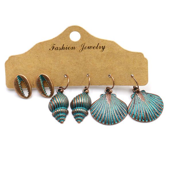women bohemian sea shell conch earrings dangle pendant earrings fashion personality creative earrings jewelry 3 pairs/set, Silver
women bohemian sea shell conch earrings dangle pendant earrings fashion personality creative earrings jewelry 3 pairs/set, Silver