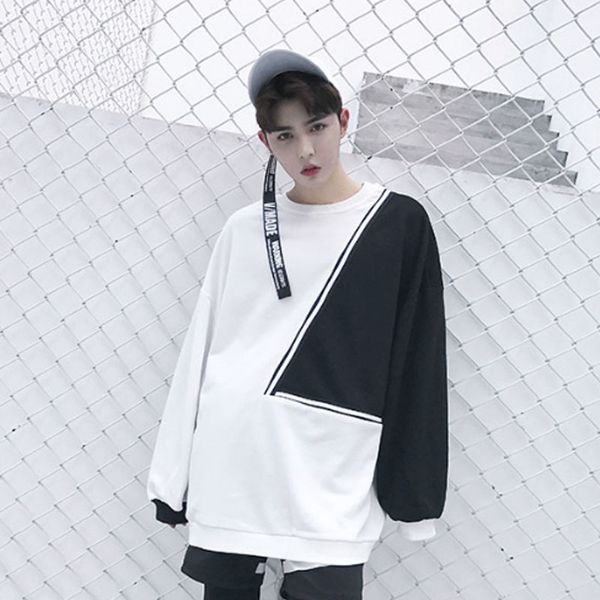 men oversize black white splice sweatshirt high street fashion hip hop bat sleeve loose pullover hoodies jacket
men oversize black white splice sweatshirt high street fashion hip hop bat sleeve loose pullover hoodies jacket