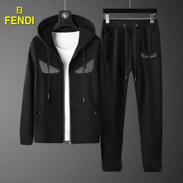 fends classic brand suit high end mens designer suit luxury fashion jacket trend hoodie casual wild trousers boutique logo embroidery suit, Gray
fends classic brand suit high end mens designer suit luxury fashion jacket trend hoodie casual wild trousers boutique logo embroidery suit, Gray