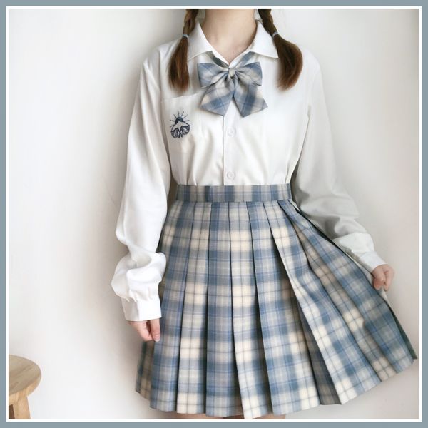 spring summer new female loose jk uniform blouse girls turn down collar cartoon embroidery casual long sleeve shirt preppy style, White
spring summer new female loose jk uniform blouse girls turn down collar cartoon embroidery casual long sleeve shirt preppy style, White
