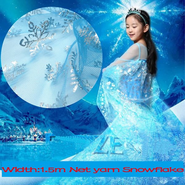 1m/lot width 150cm princess dress glitter fabric blue snowflake organza fabric sewing diy skirt handmade material decor
1m/lot width 150cm princess dress glitter fabric blue snowflake organza fabric sewing diy skirt handmade material decor