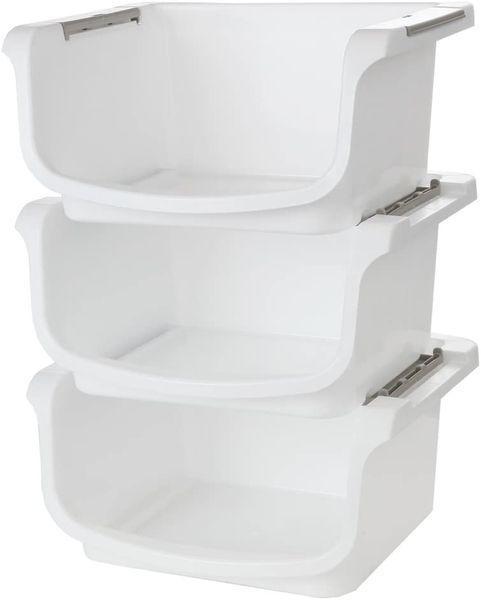 small nesting and stackable storage bins, set of 3 (storage area 10"l x 8"w x 5.75"h
small nesting and stackable storage bins, set of 3 (storage area 10"l x 8"w x 5.75"h