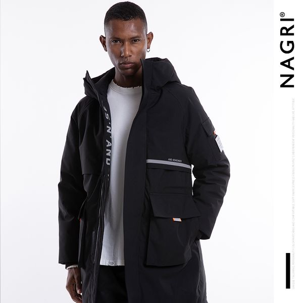 original tide brand men's wear long double-sided reflective stripe thickening warm white duck down men's down jacket, Black
original tide brand men's wear long double-sided reflective stripe thickening warm white duck down men's down jacket, Black