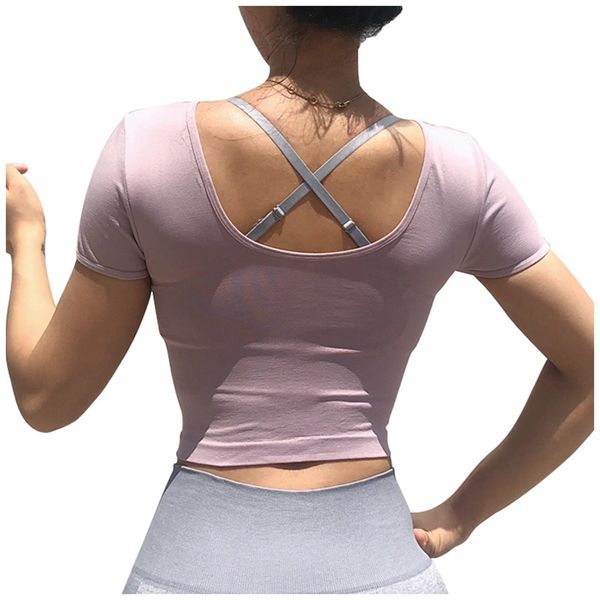 women's gym shirt elastic yoga high hollow backless tank activewear breathable elastic fitness crop workout shirts, White;red
women's gym shirt elastic yoga high hollow backless tank activewear breathable elastic fitness crop workout shirts, White;red