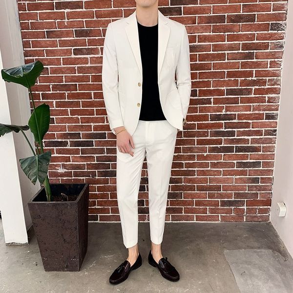 british style white mens with pant tuxedo men blazer classic business formal suit man prom wedding dress bridegroom, White;black
british style white mens with pant tuxedo men blazer classic business formal suit man prom wedding dress bridegroom, White;black
