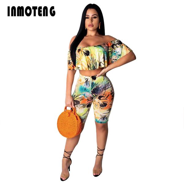 inmoteng floral print butterfly women suits off shoulder two piece set crop knee lengt pants women summer beach wear outfit, White
inmoteng floral print butterfly women suits off shoulder two piece set crop knee lengt pants women summer beach wear outfit, White