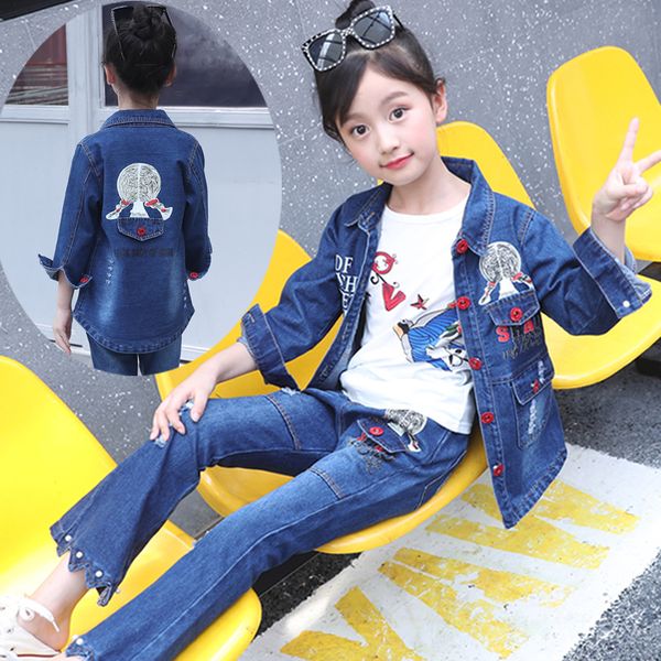 jeans clothing set for kids girls cartoon bird print tshirt and denim jacket and pants 3pcs clothes set 6 8 12 year, White
jeans clothing set for kids girls cartoon bird print tshirt and denim jacket and pants 3pcs clothes set 6 8 12 year, White