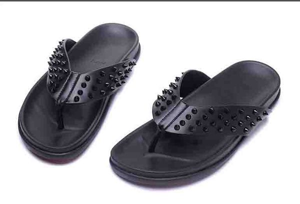 men red bottom design black spikes flip flop fashion red bottom causal flat genuine leather sandals summer outdoor beach slide sandals slipp
men red bottom design black spikes flip flop fashion red bottom causal flat genuine leather sandals summer outdoor beach slide sandals slipp