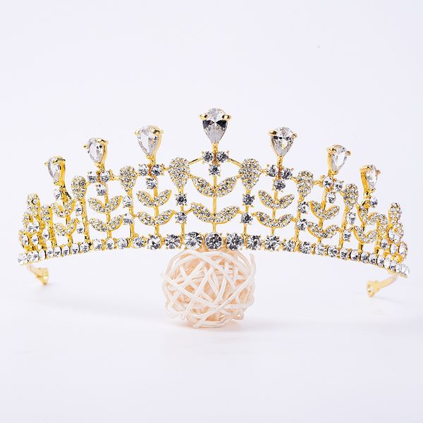 wedding party 15x5cm tiaras beaded flower leaf headwear of bride crown diamond headwear for bride acting initiation graduation zg-61, White;golden
wedding party 15x5cm tiaras beaded flower leaf headwear of bride crown diamond headwear for bride acting initiation graduation zg-61, White;golden